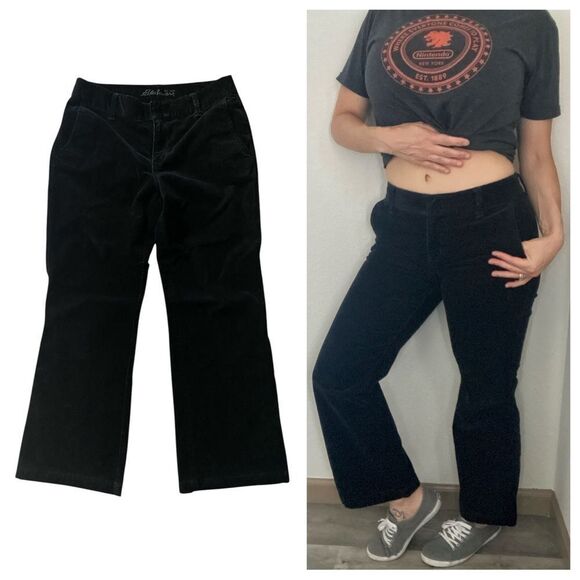 Eddie Bauer Corduroy Pants Black 8 Women’s Casual Comfy Minimalist - Picture 1 of 12